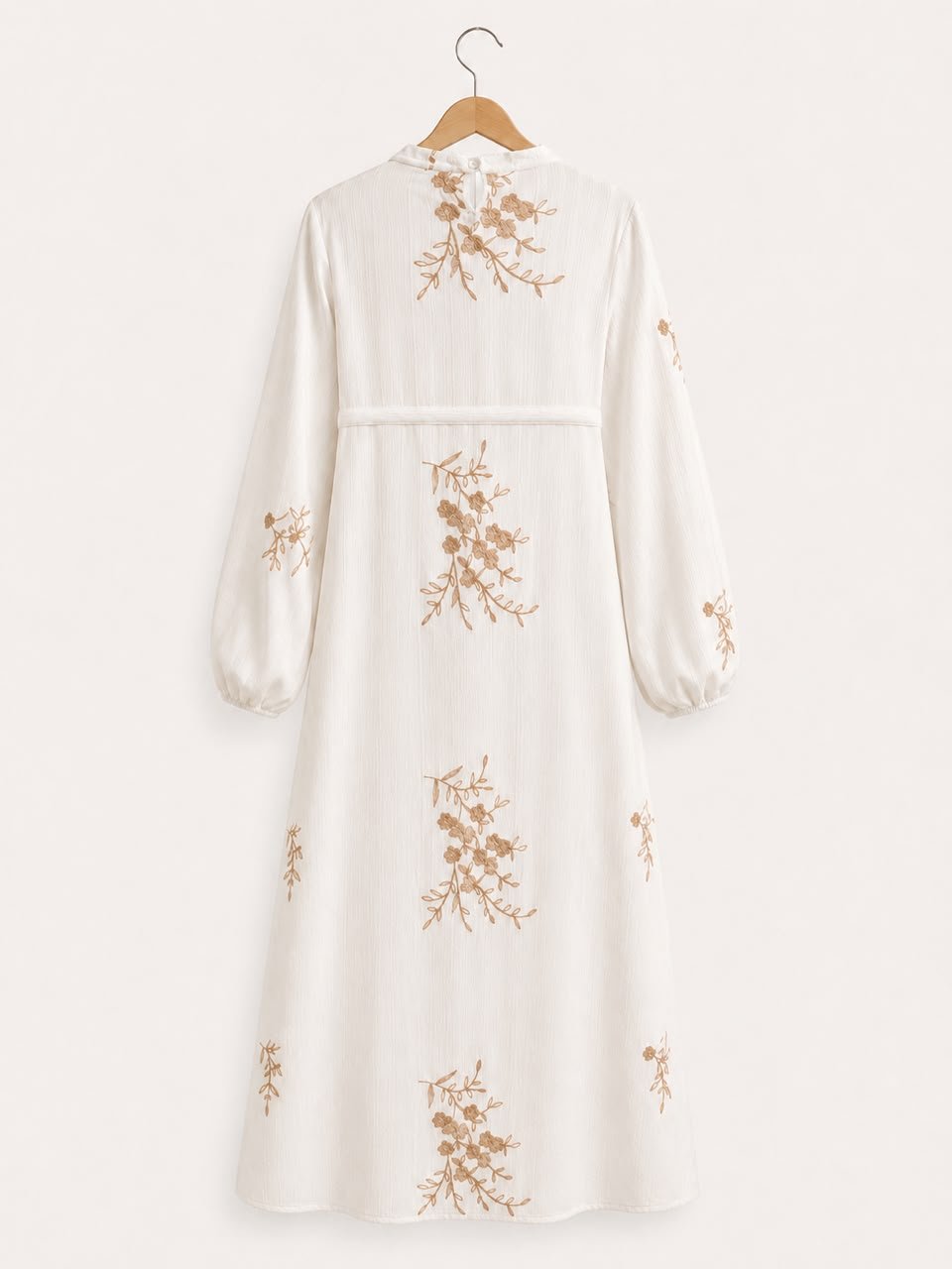 Embroidered off-White Dress - Image 2