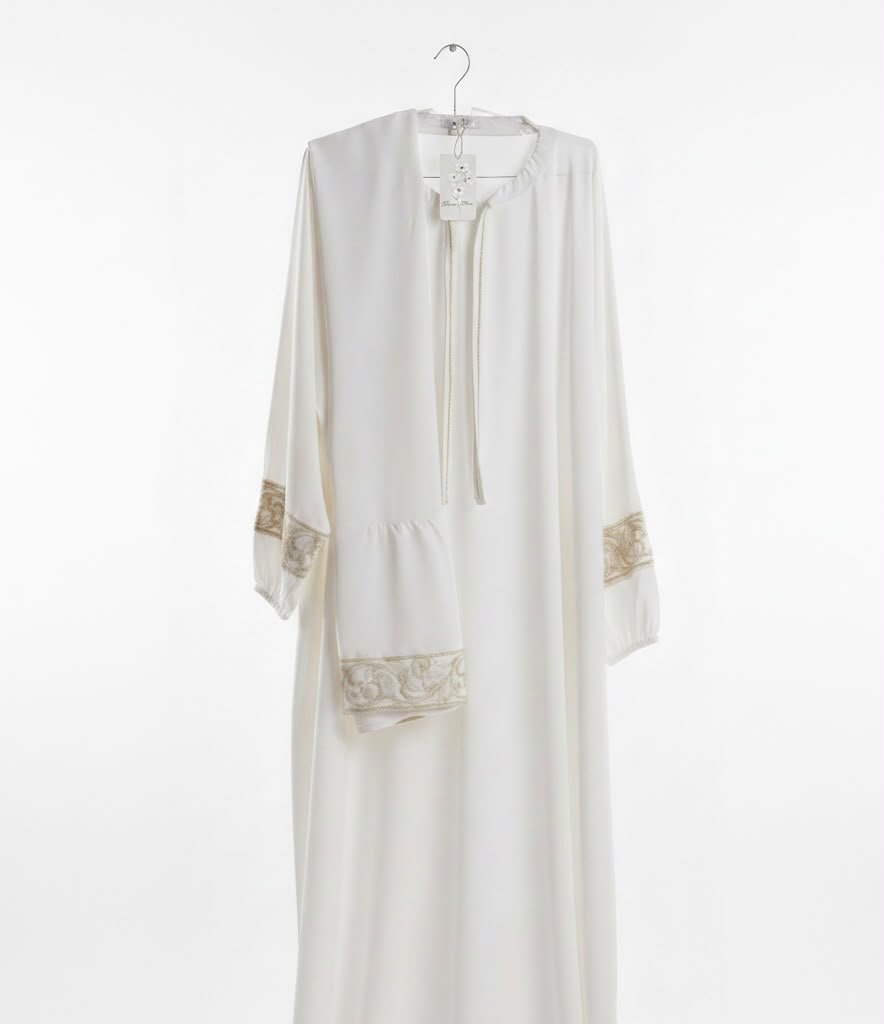 Off-White Crepe Abaya