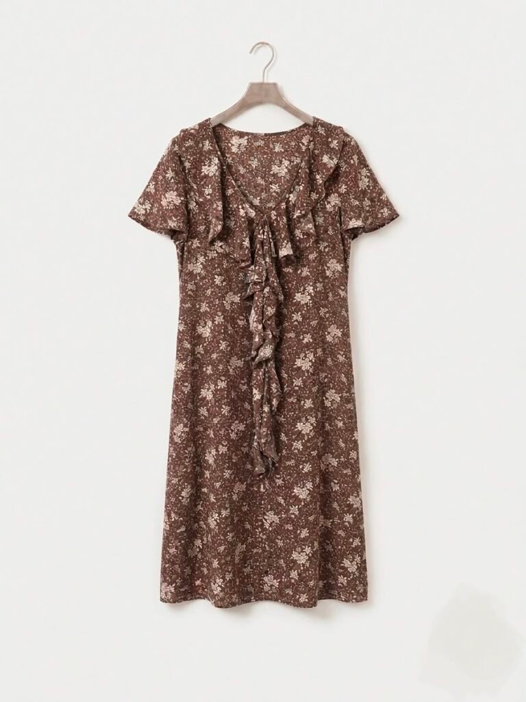 Cash- Brown &White Floral